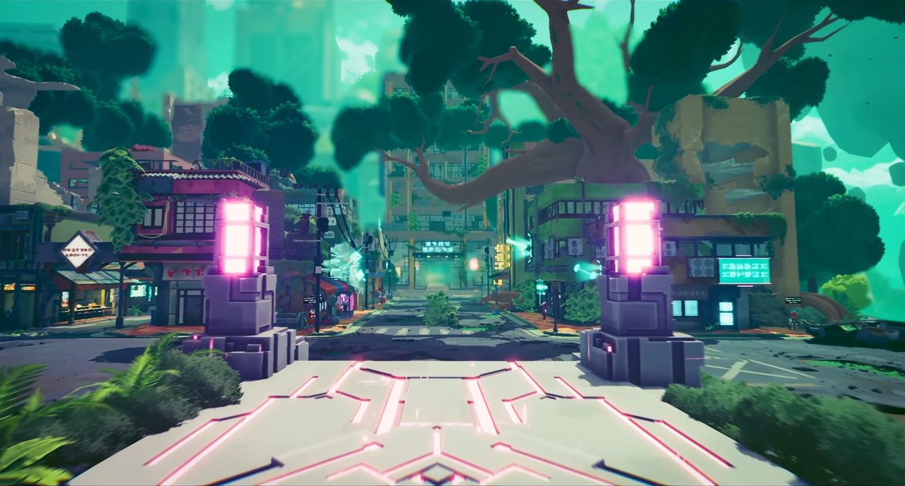 city plaza opening up in Hyper Light Breaker