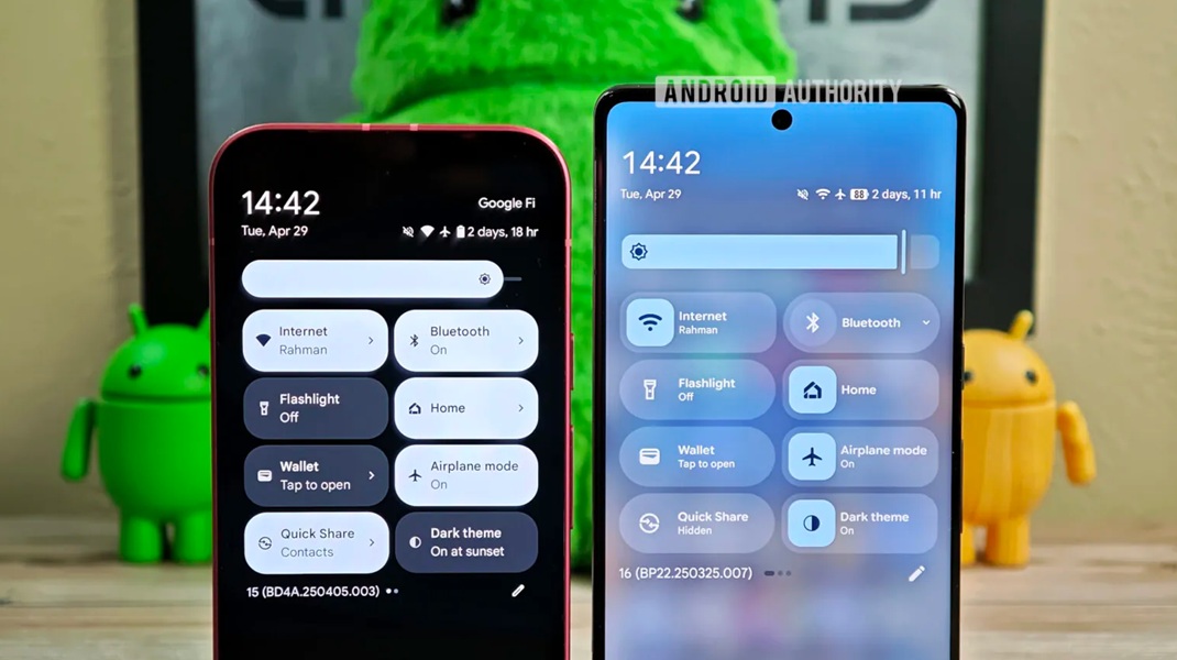 Android 16's code suggests users could see a more blurred/transparent notification panel with revamped app icons for "one-tap" actions and new volume sliders.