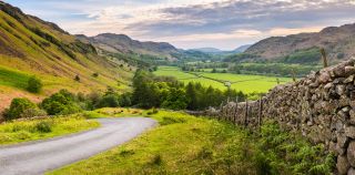 Hardknott Pass in Lake District National Park, UNESCO World Heritage Site, Cumbria, England, United Kingdom, Europe