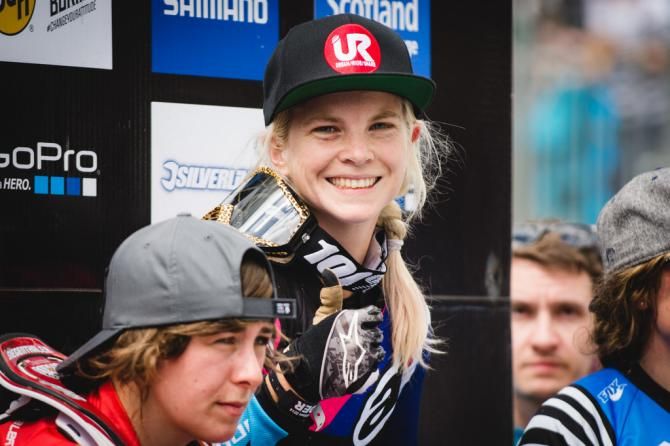 Tracey Hannah gives a thumbs up