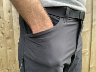 Front pockets of the Rapha Explore Pants