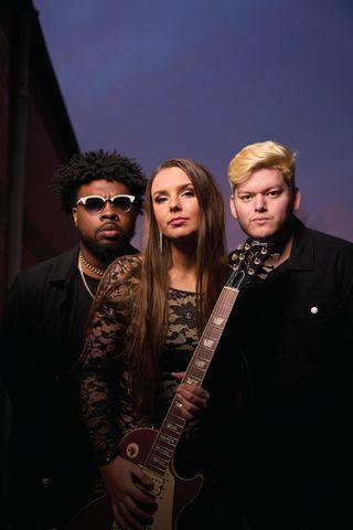 (from left) Bassist E.J. Bedford, Ally Venable and drummer Isaac Pulido