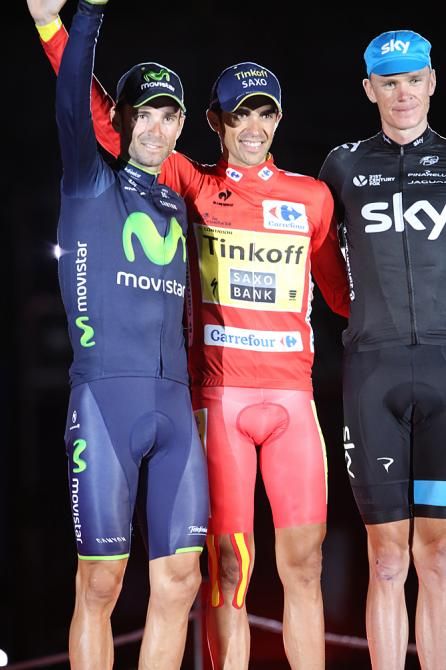 The final podium of the 2014 Vuelta a Espana