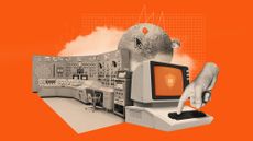 Photo composite illustration of a computer using a VPN program