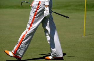 The trousers match the shoes for Poulter, it's just that we're not sure about the trousers