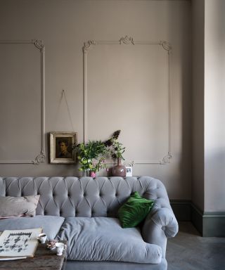 Jitney by Farrow & Ball on the walls of a living room