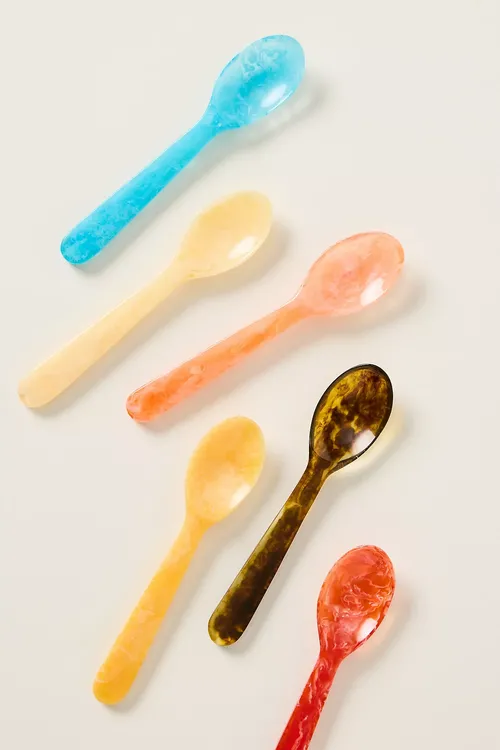 Mignon Resin Teaspoons, Set of 6