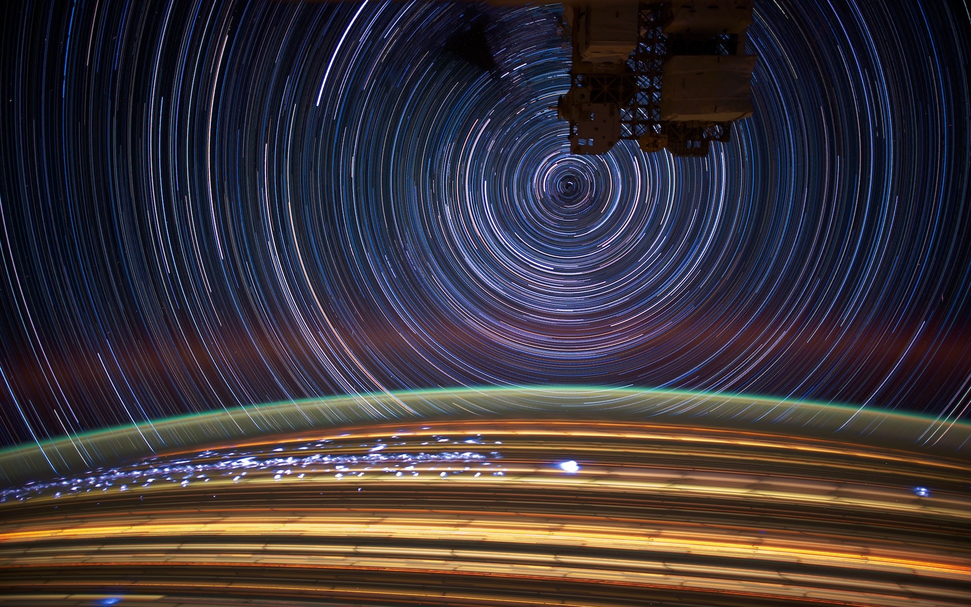 Star Trails Seen from the ISS