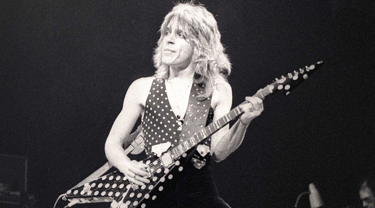 Randy Rhoads performs live with Ozzy Osbourne