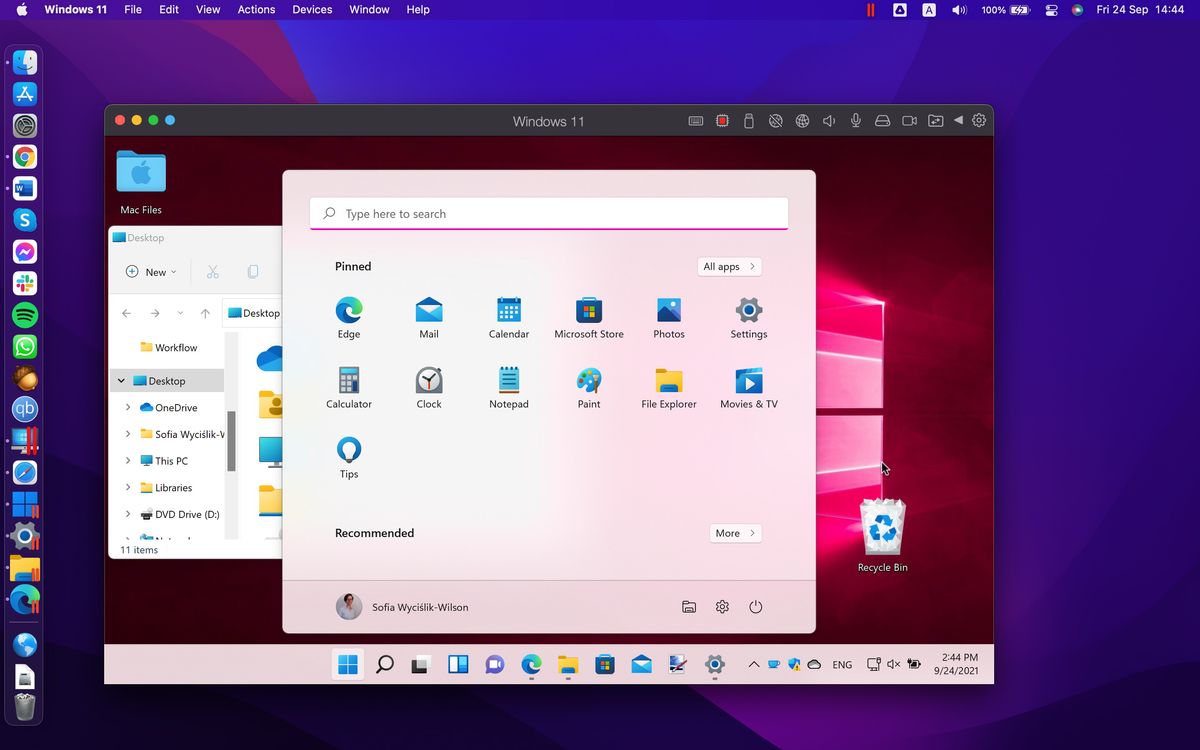 How to run Windows 11 in macOS Monterey screenshot