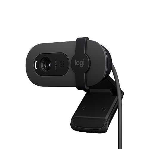 Logitech Brio 100 Full Hd Webcam for Meetings and Streaming, Auto-Light Balance, Built-In Mic, Privacy Shutter, Usb-A, for Microsoft Teams, Google Meet, Zoom - Graphite