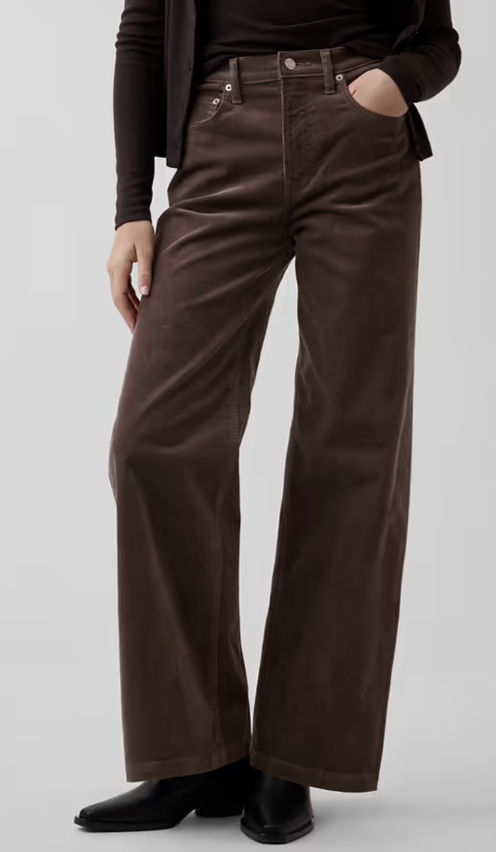 Gap, High Rise Corduroy Stride Wide-Leg Pants