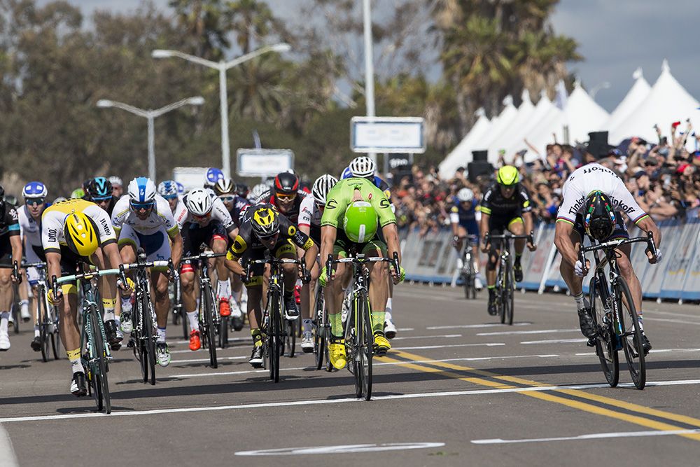 Peter Sagan wins his 14th career Tour of California stage ahead of Wouter Wippert