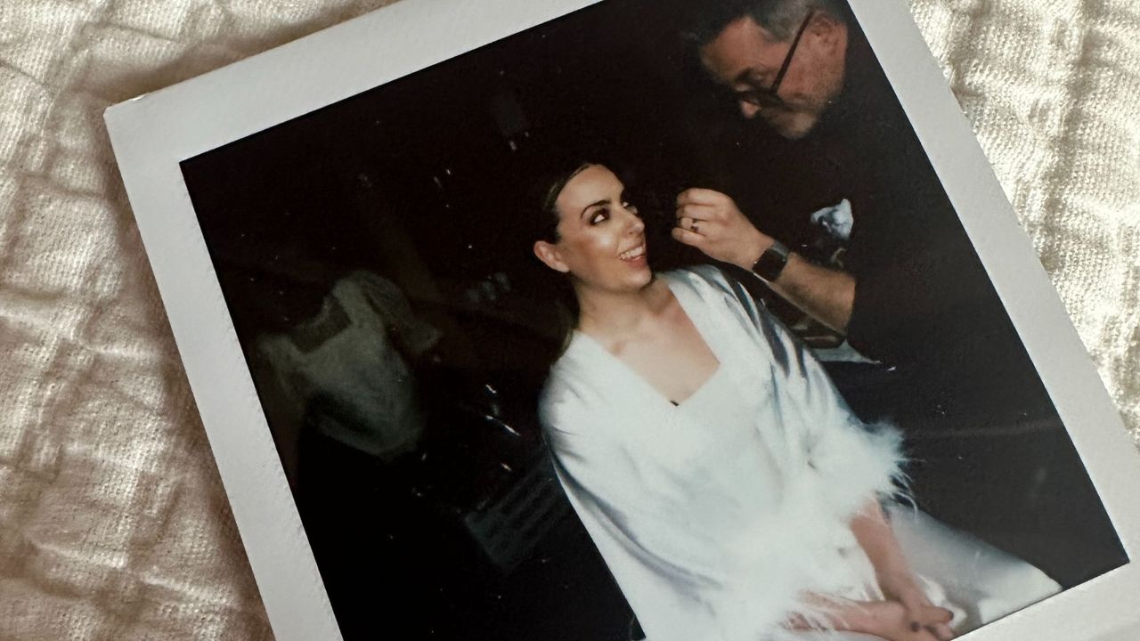 Shannon Lawlor having her wedding beauty and make-up done