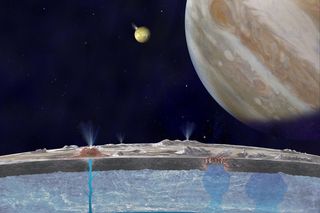 Jupiter's moon Europa has a massive ocean hidden beneath its icy surface. One new animation shows how water in this ocean moves upward toward the surface, which would help future missions to study the moon's surface.