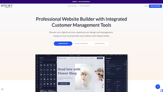 screenshot of sitejet website builder homepage