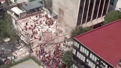 Mexico City building collapses after massive earthquake