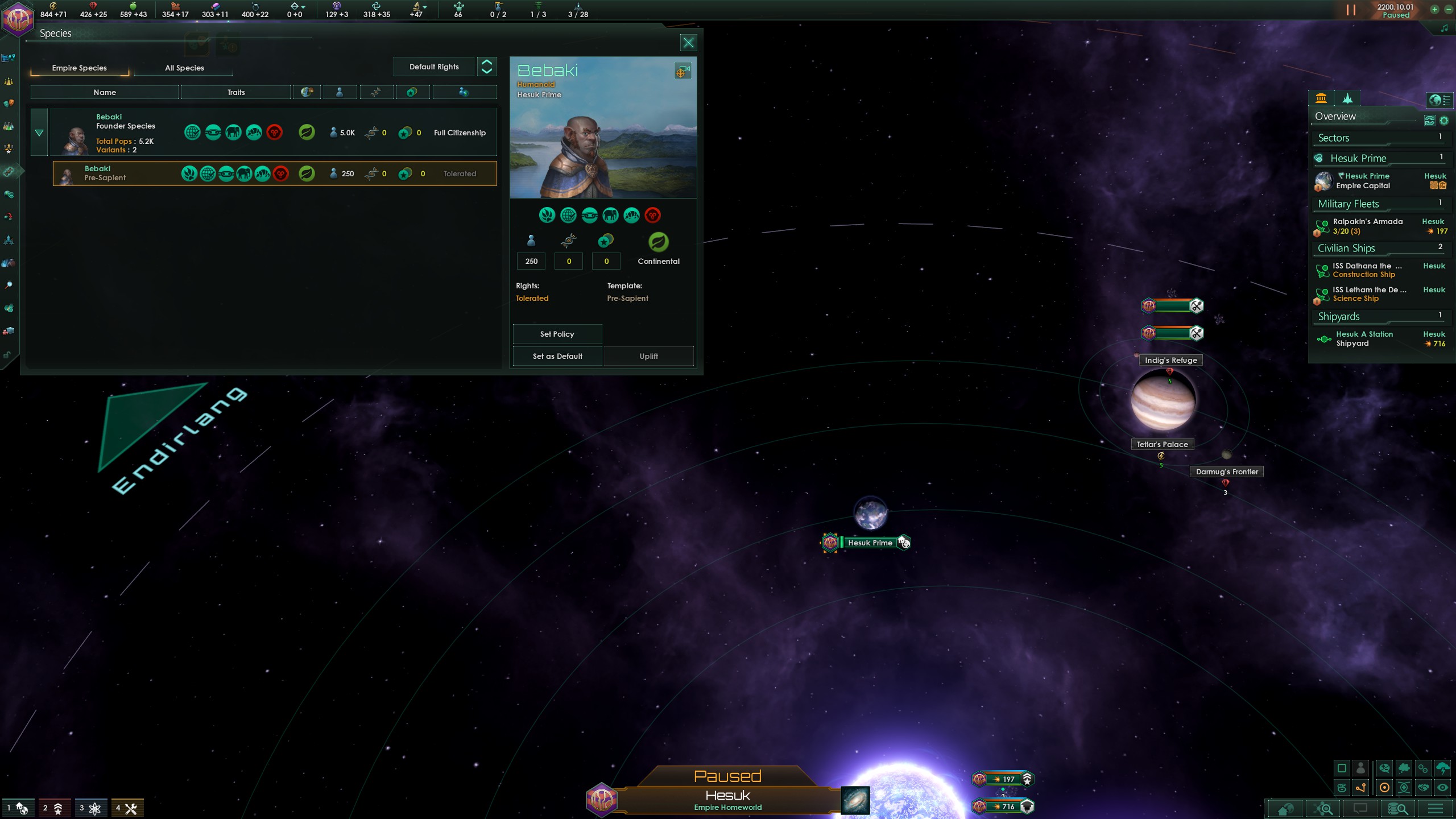 Stellaris 4.0 pre-sapient edicts
