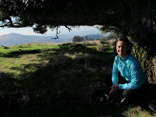 Mary McConneloug at the Fern Tree Overlook