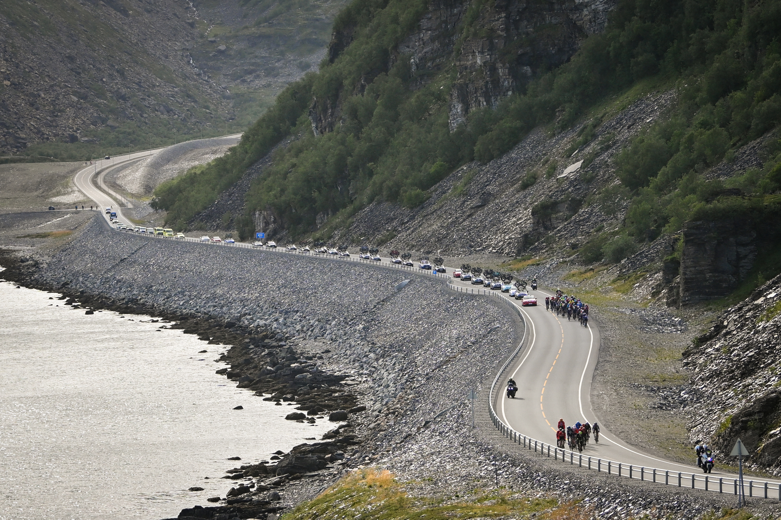 Peloton at the Arctic Tour of Norway