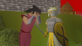 Old School RuneScape player character crying