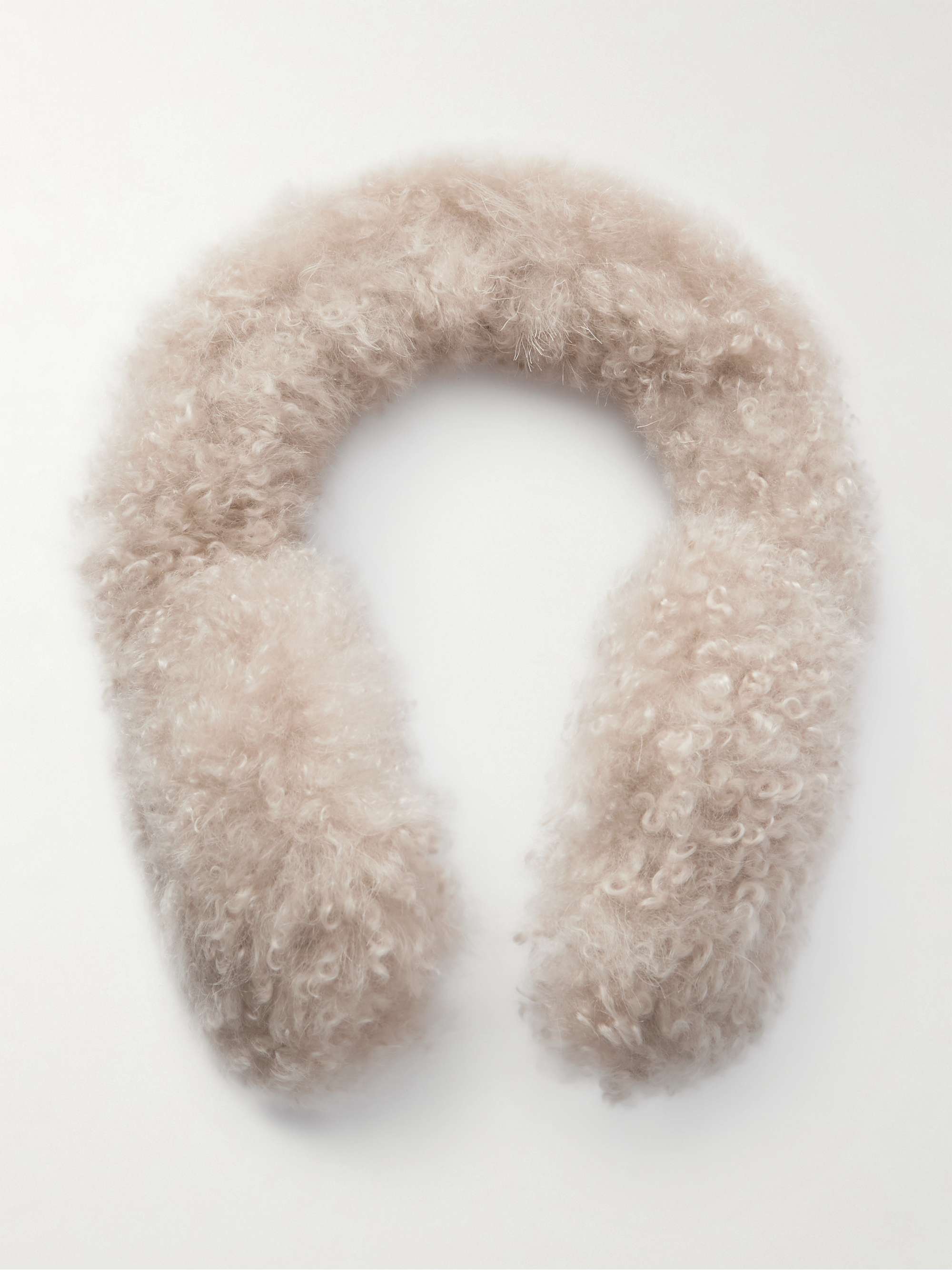 Wool-Trimmed Shearling Earmuffs