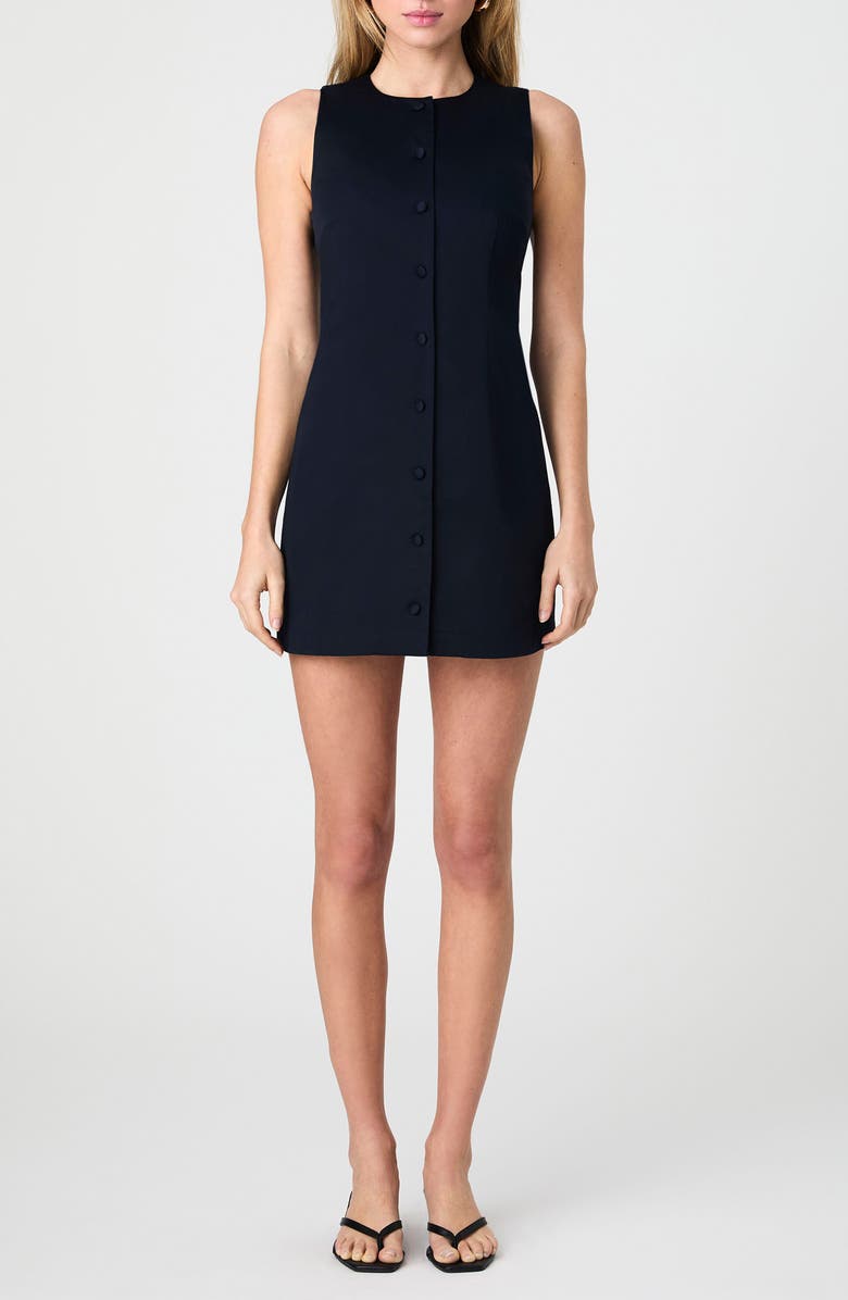 Sleeveless Cotton Sateen Minidress
