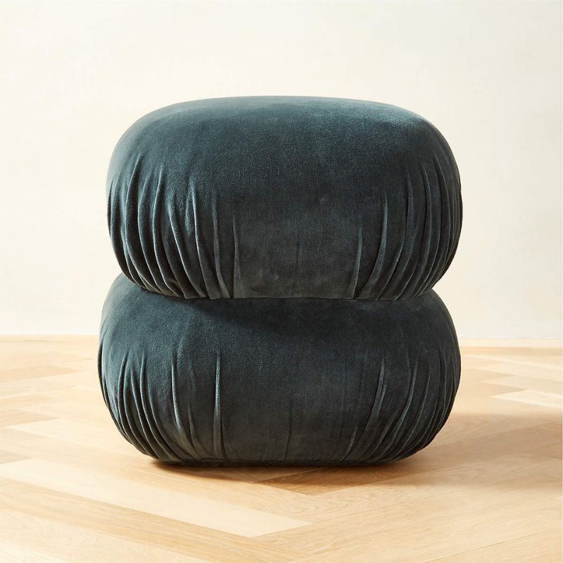 dark teal pouf
