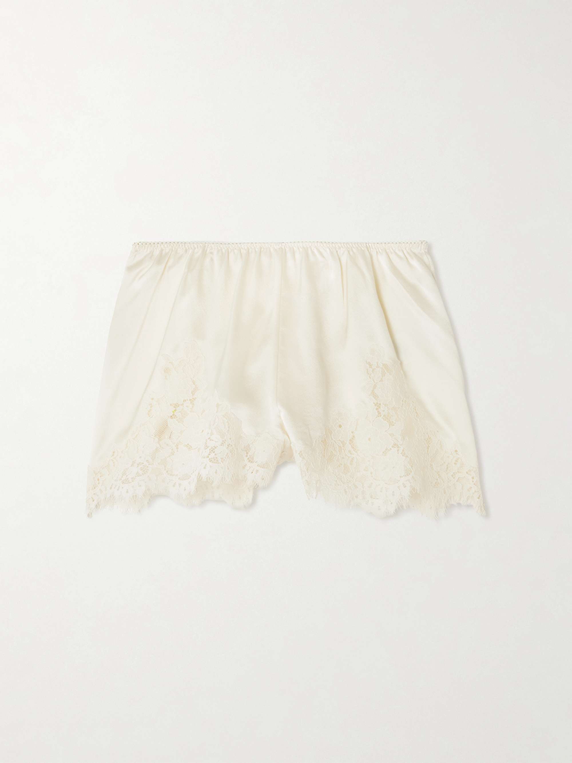 Iona Lace-Trimmed Silk-Satin Shorts
