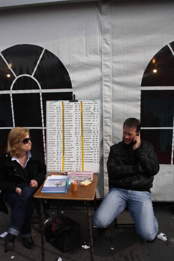 Checking the form. Fabian Cancellara is favourite to win in Harelbeke.