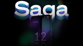 The top half of the Saga phone