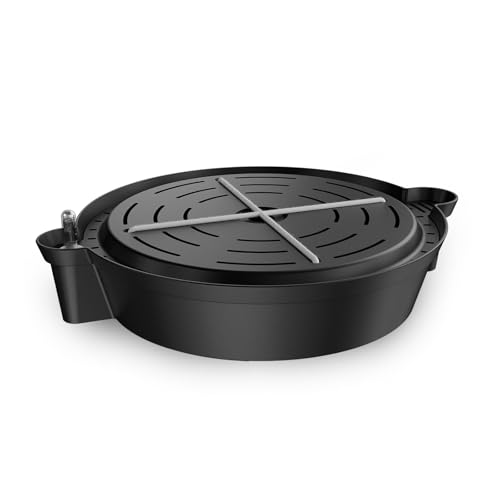 Ac Infinity Self-Watering Fabric Pot Base, 4-Pack Auto-Irrigation Water Delivery System With Reservoir Meter, Elevated Plant Saucers for Use in Indoor Grow Tents, Greenhouses, and Outdoor Gardens