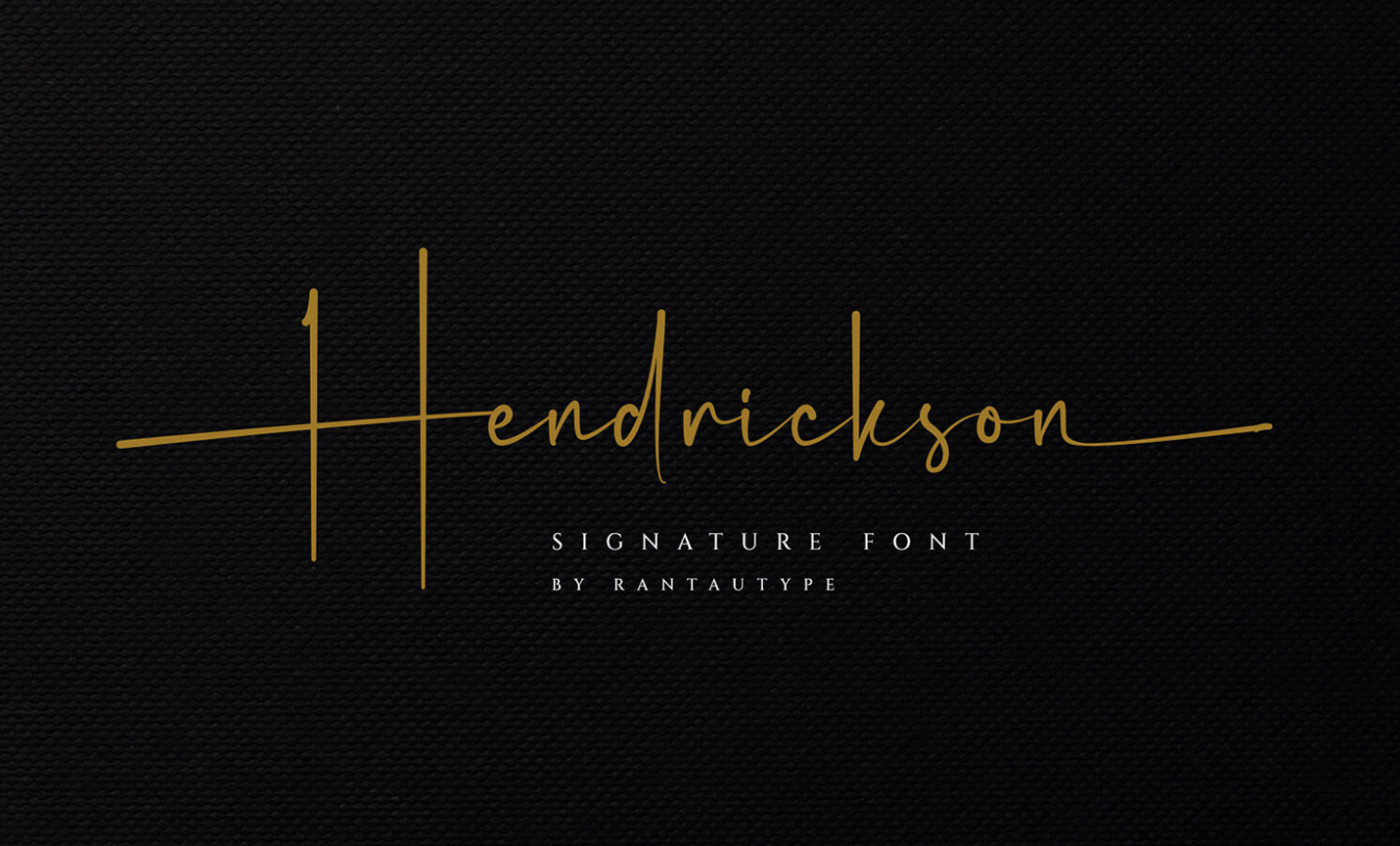 Hendrickson font by Rantautype Studio