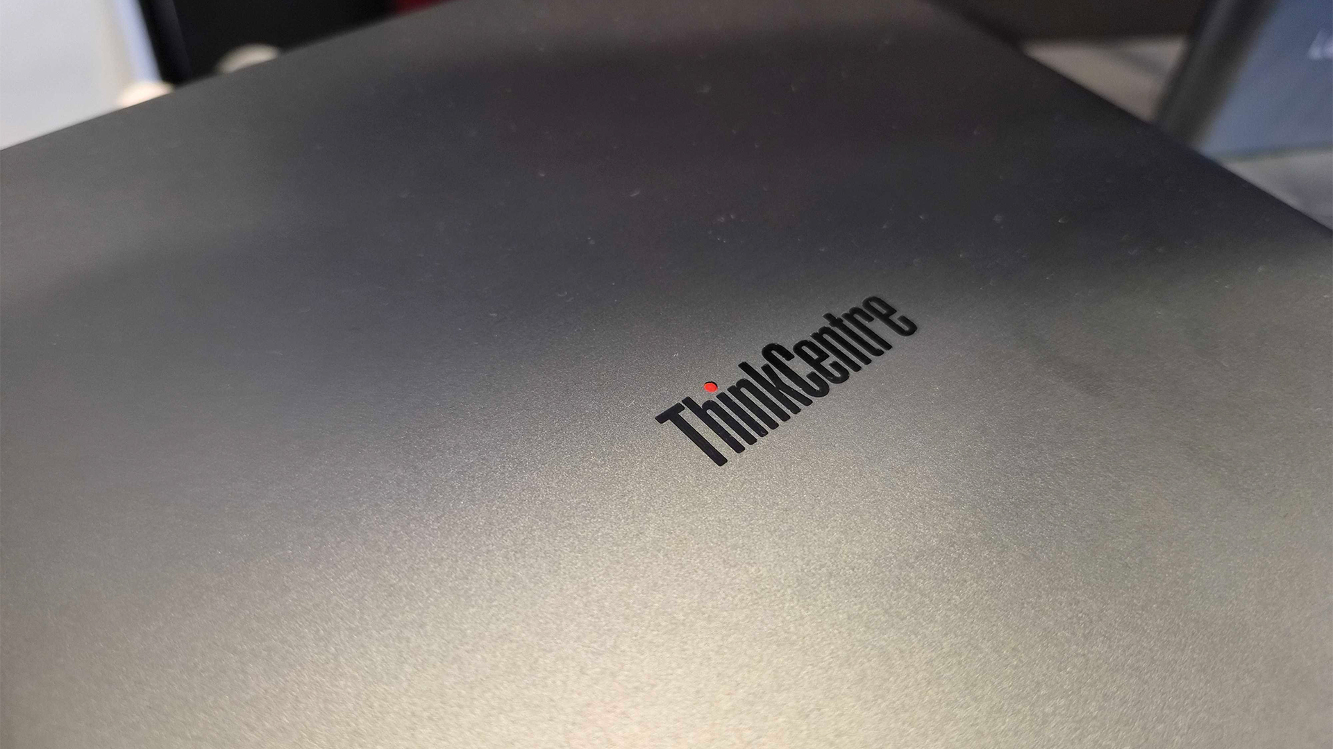 Top of a Lenovo ThinkCentre X Ultra desktop device.