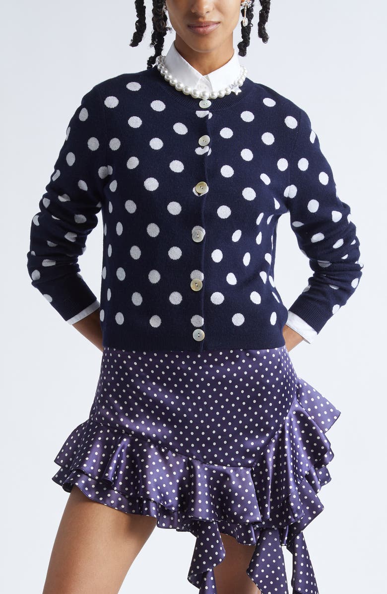 Cairo Polka Dot Wool Cardigan
