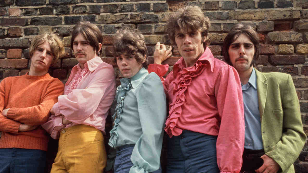 Status Quo posing for a photograph in the late 1960s