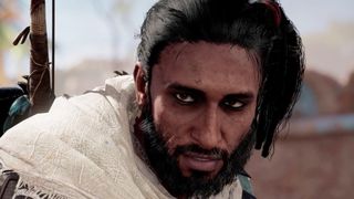 Best Assassin's Creed protagonists: A close-up of Bayek during Assassin's Creed Origins.