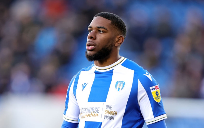Samson Tovide of Colchester United in action during the Sky Bet League Two between Colchester United and Northampton Town at JobServe Community Stadium on February 25, 2023 in Colchester, England. (Photo by Pete Norton/Getty Images)