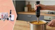 The Morphy Richards Handblender with Masher 