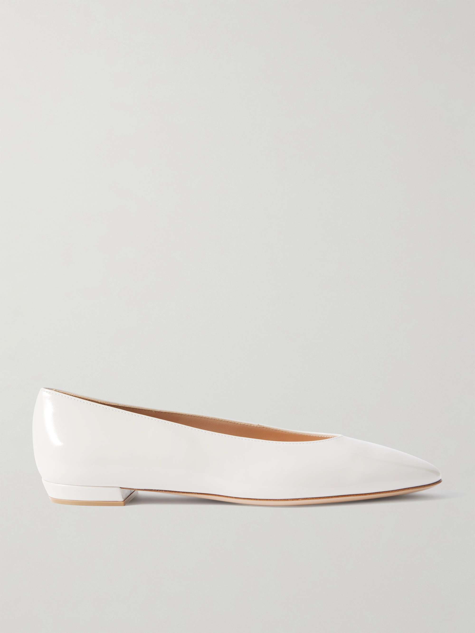 Amelia Glossed-Leather Ballet Flats