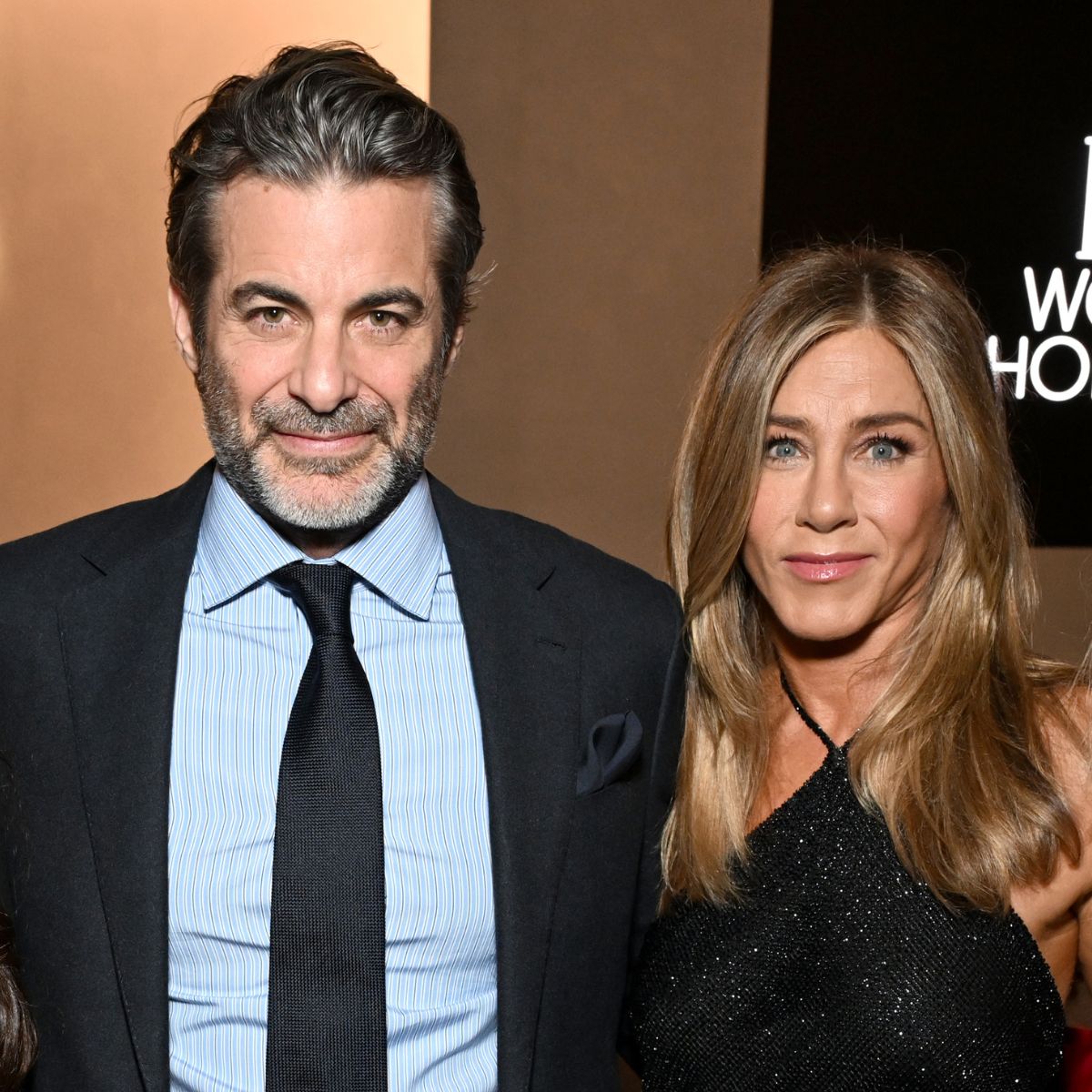 Jennifer Aniston and Jim Curtis attend ELLE&#039;s Women in Hollywood Celebration in 2025