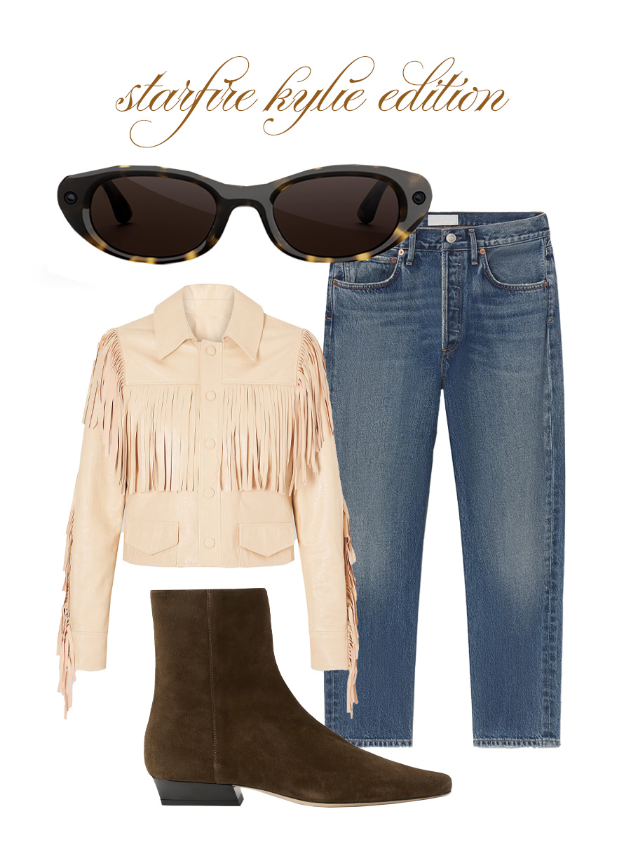 Collage of outfits with meta ai glasses