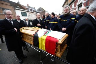 The funeral of Claude Criquielion in 2015