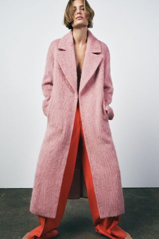 Wool Blend Oversize Coat Zw Collection