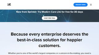 Website screenshot for Sprinklr