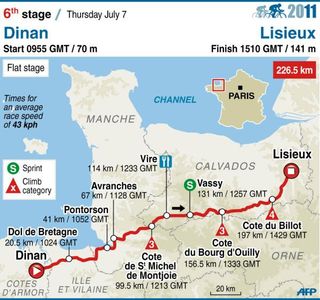 2011 TdF stage 6 map