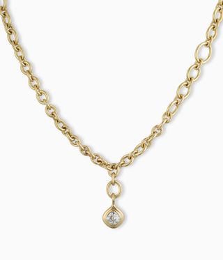 gold and diamond pendant necklace