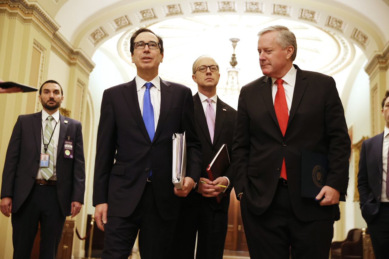 Treasury Secretary Steven Mnuchin and Chief of Staff Mark Meadows.