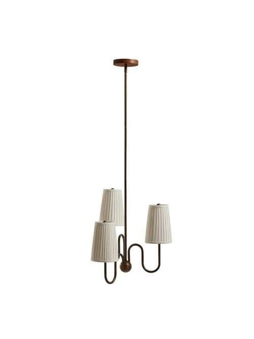 Lucas Chandelier With Shades - Antique Brass