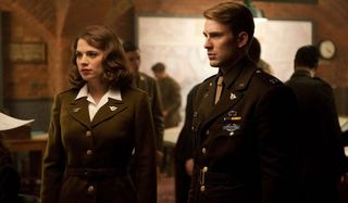 Peggy Carter and Steve Rogers in Captain America: The First Avenger
